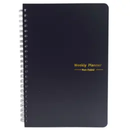 Non-Dated A5 Weekly Planner Black Front